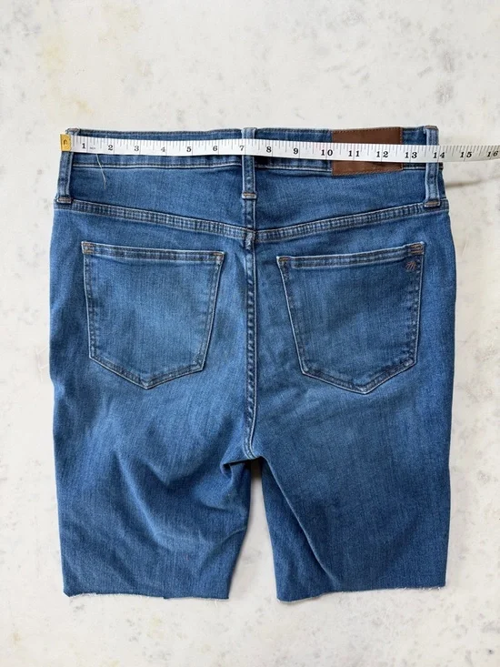 Madewell Women's Mid Blue Denim Bermuda Shorts - Picture 4 of 5